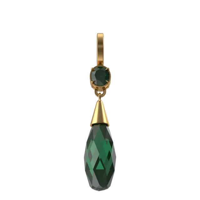 Green Crystal Earring